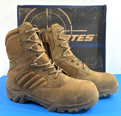NIB 14 EW MENS BATES E04272 GX SAFETY TOE 8'' WATERPROOF BOOTS COYOTE