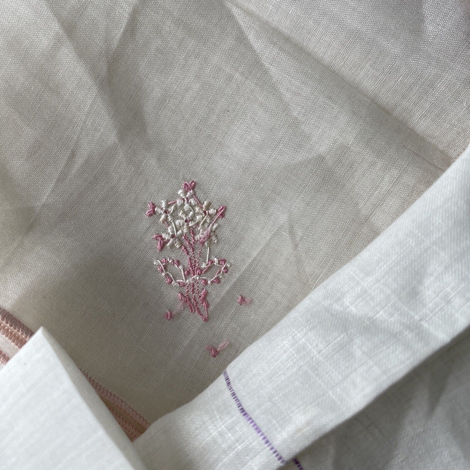 Linen Handkerchief Lot Antique Vintage Embroidere… - image 13