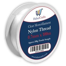 0.7mm Clear Fishing Wire Nylon Non Stretch Beading Transparent Cord Invisible