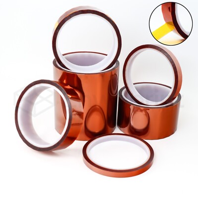 Kapton Polyimide Tape Heat Resistant Insulation Tape Adhesive Tape 8-100mm x 33m