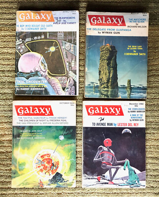 GALAXY Sci-Fi 1964 Magazine Set=4 Months