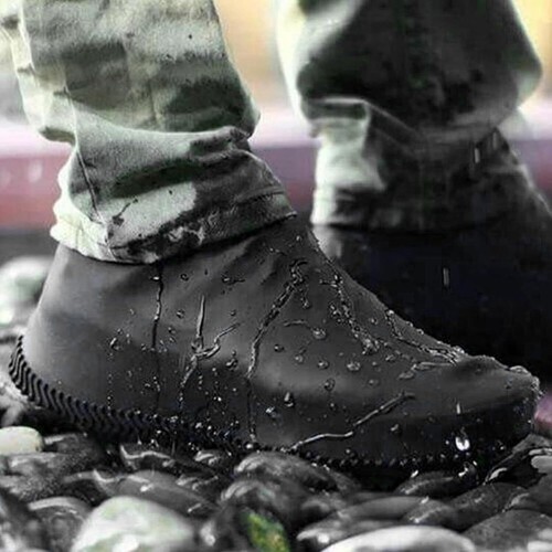 Resistant Silicone Overshoes Rain Waterproof Shoe Covers Boot Cover Protector - Picture 67 of 70