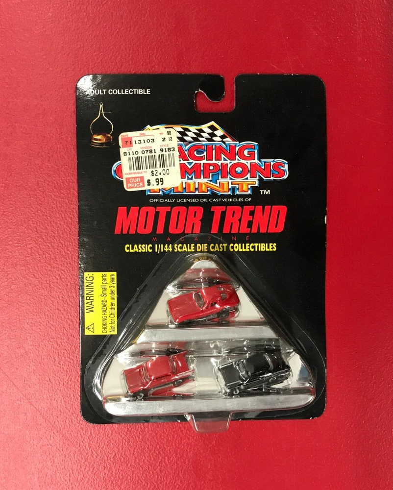 Racing Champions Mint 1997 Motor Trend Magazine Die Cast Collectibles 3-Pack