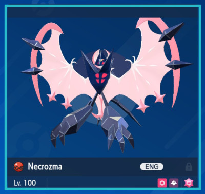 Glänzende 6IV Necrozma Dawn Form Adamant Natur XXXL Pokemon S/V Indigo Disk