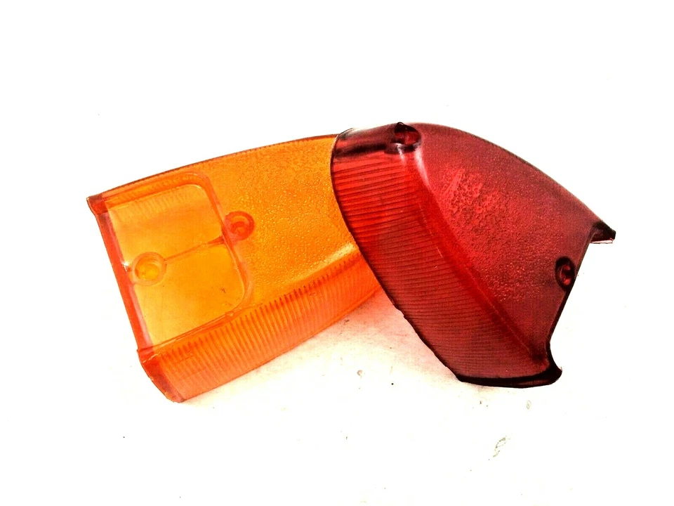 Luz Trasera Fiat 1100 Lente Lado Izquierdo Rojo y Ámbar 2 Piezas NUEVO #216A Foto 2 de 4