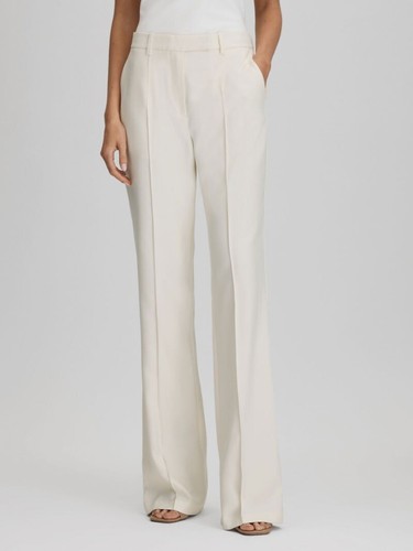 REISS Millie Flared Suit Trousers in Cream UK Size 8 - Picture 2 of 6