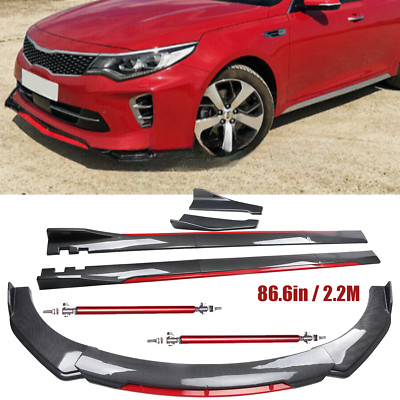 Front Bumper Lip Spoiler Body Kit Carbon Fiber For Kia Optima 2001-20 Extension