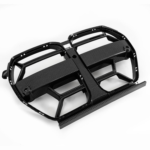 CARBON LOOK FOR BMW G80 M3 G82 G83 M4 FRONT BUMPER SIDE AIR VENT GRILLE+ GRILLS - Foto 11 di 13