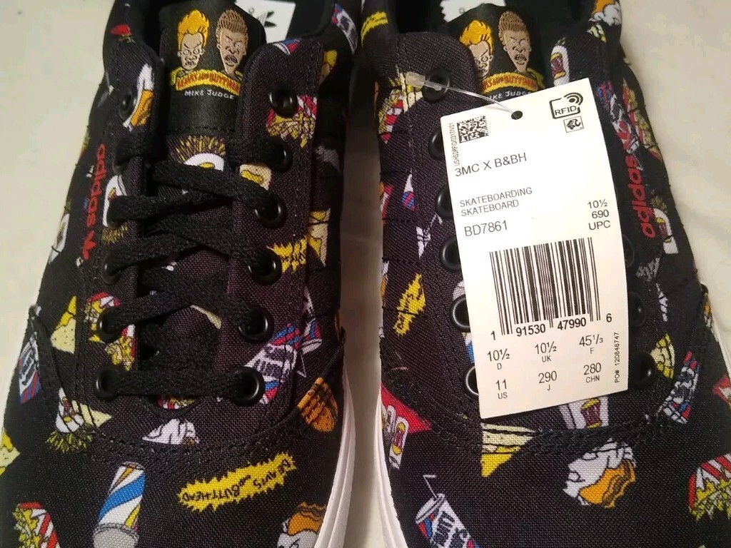 M-11 - adidas 3MC x Beavis & Butthead Black Canvas Multicolor NWB! BD7861 2018 image 7