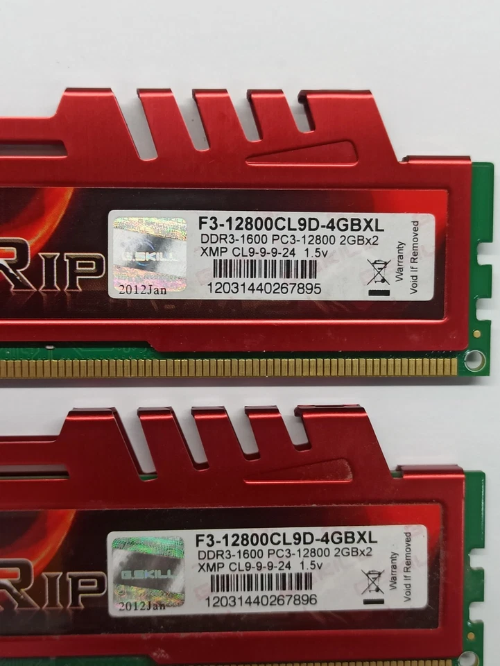F3-12800CL9D-4GBXL G.SKILL RipjawsX 4GB (2x 2GB) DDR3 160OMhz - Imagen 2 de 3