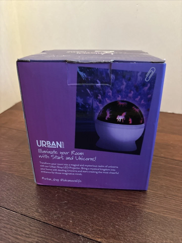 Urban Shop UNICORN LED PROJECTOR, Color Effects, Rotating, Timer, New In Box - Image 3 of 4