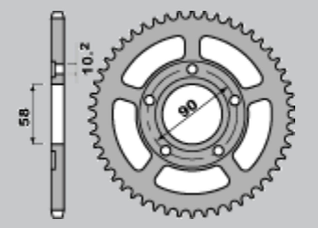 Pignon arrière moto 35 dents JR 281 améliorant la transmission des Honda NSR 125