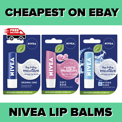 Nivea Lippenbalsam, Nivea Original Lippenbalsam, Nivea Soft Rose, Nivea Hydro Pflegebalsam