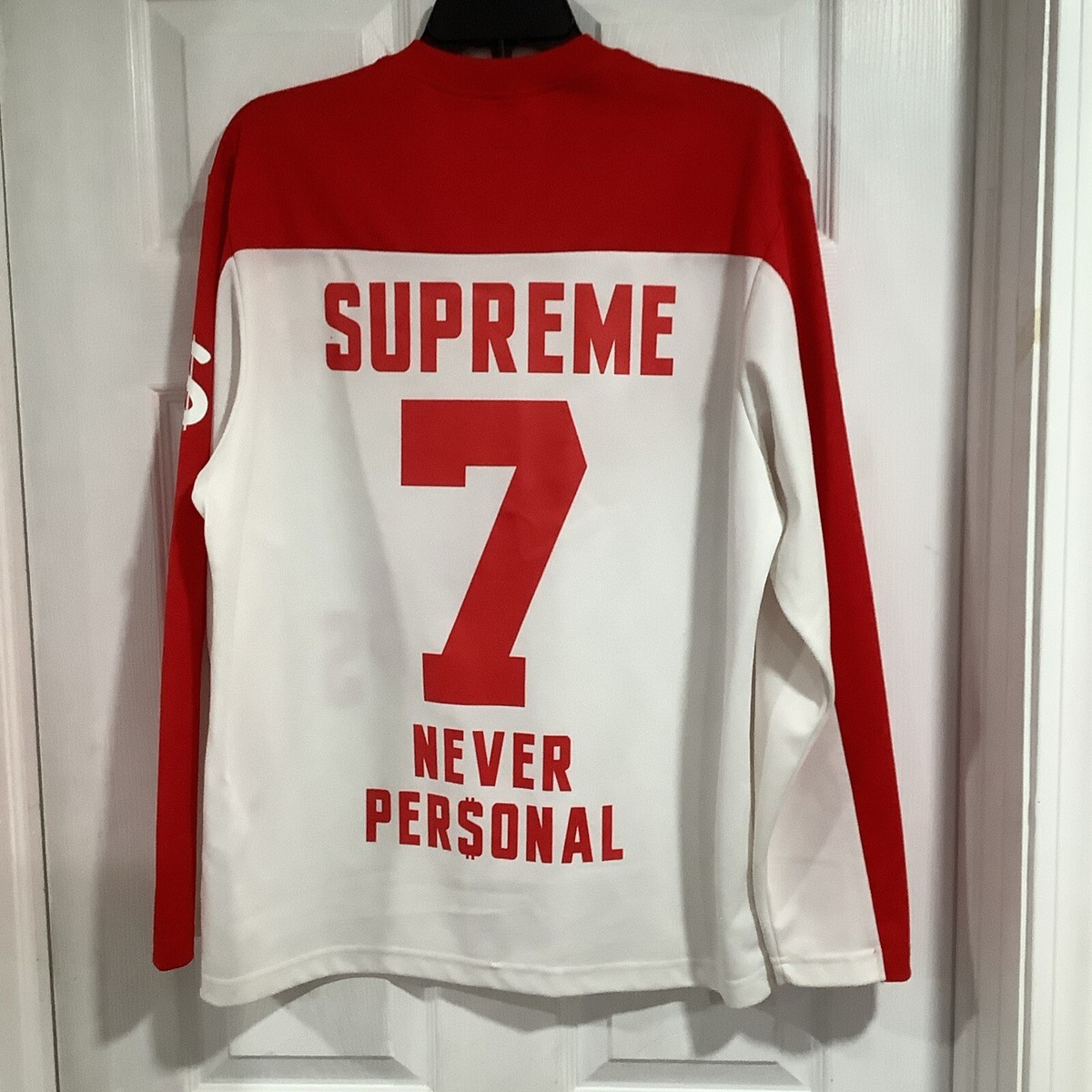 トップス Supreme Business Hockey Jersey XL Supreme Business Hockey Jersey Red Size M 19$94 NEVER PER$ONAL # 7