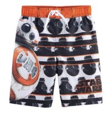 Boys Star Wars BB-8 Swim Trunks Bottoms Swimsuit Size 4