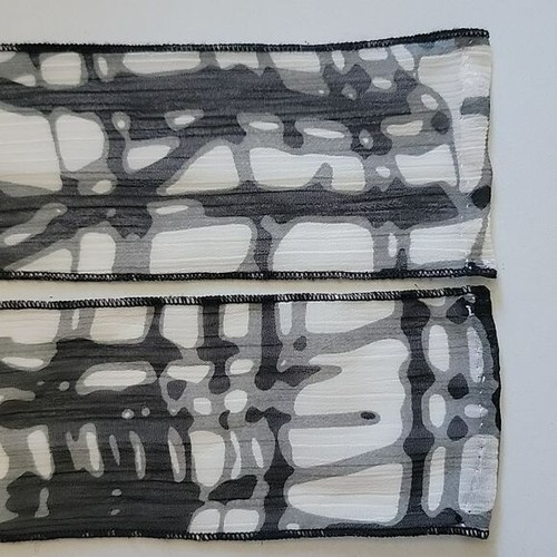 Jane Lamerton Woman Artsy Black & White Sheer Wrap Top 22 - Picture 14 of 15