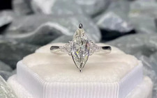 Simulated Diamond Ring Engagement Ring 1.50CT 14K White Gold Plated