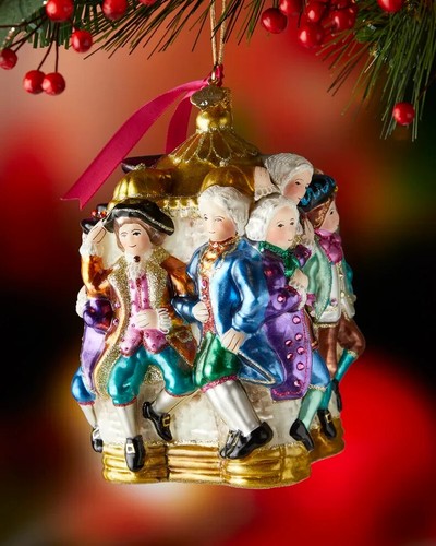 Jay Strongwater 10 Lords Leaping Glass Ornament, 12 Days of Christmas Collection - Picture 3 of 5