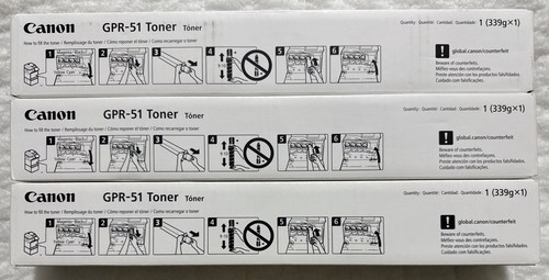 Canon GPR-51 Color Toner Cartridge Set For imageRUNNER C250 C255 C350 C355 OEM - Picture 7 of 19