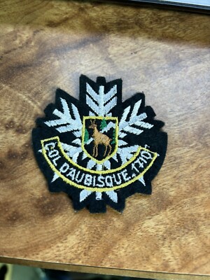 Col d'Aubisque Ski Patch Sew On 60s Sew On Skiing France French Mountain Rare
