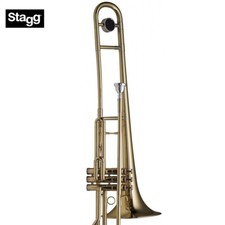 Stagg WS-TB285 Pro Series Bb Tenor Valve Trombone Clear Lacquer with Case