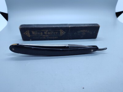 Antique H Boker & Co King Cutter Straight Razor w/ Box