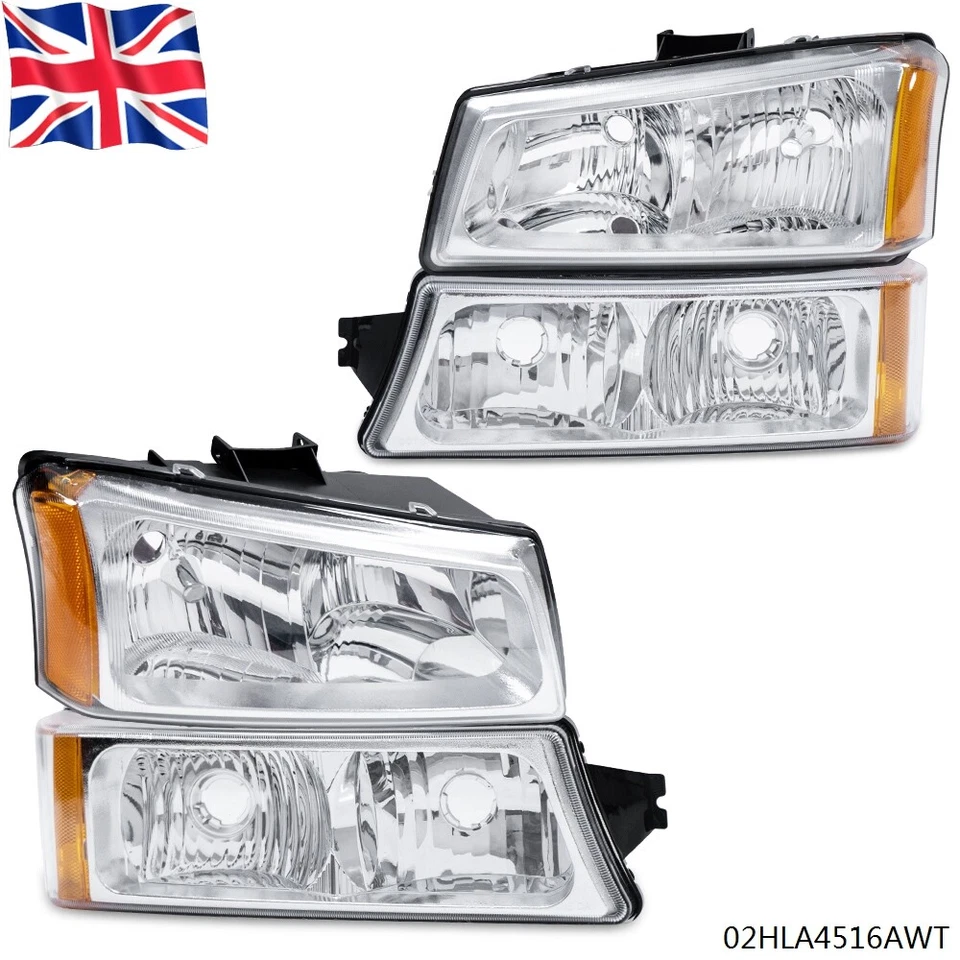 Pair Chrome Housing Headlights & Tail Light Fits 03-06 Chevy Silverado 1500 2500 - Image 2 of 4