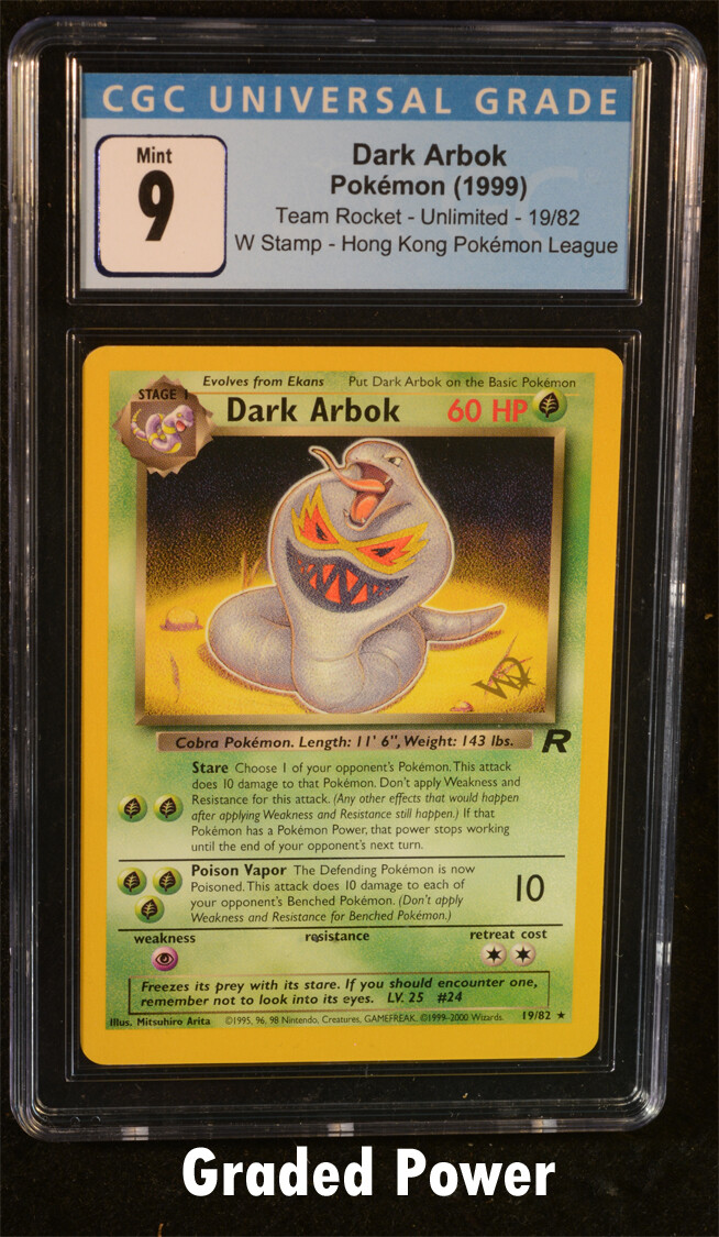 Pokemon Promo Dark Arbok Team Rocket UL. W Stamp CGC 9 (0065) 19/82
