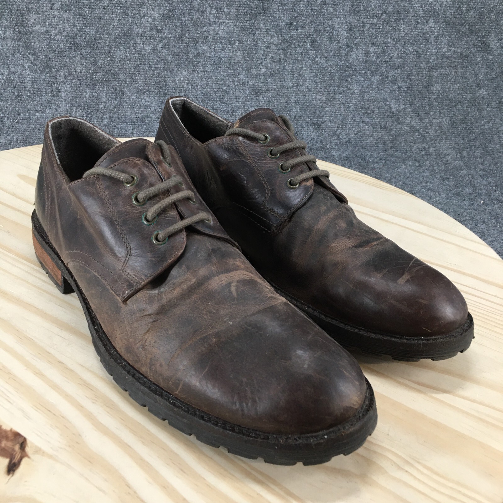 SAOLA Scarpe eleganti Jeffrey Tyler uomo 12 Oxford marroni stringate punta tonda casual comode