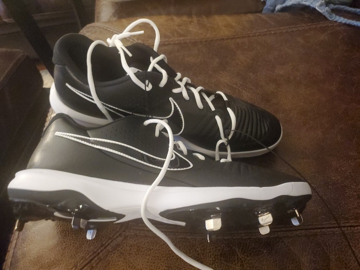 Nike Alpha Huarache 3 Varsity Low Cleats Spikes Black Size 