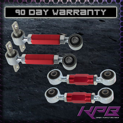 96-00 Honda Civic EK EK9 EM EM1 SI Gold Racing Adjustable Rear Toe Arm Kit