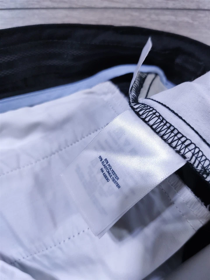 Pantalones Lands End Niños 18 Negro Activo Chino Uniforme Escolar Parte Inferior 35" Entrepierna Foto 3 de 4