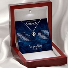 To Soulmate 925  Sterling Necklace Gift For Girlfriend  Wife  Valentines Day
