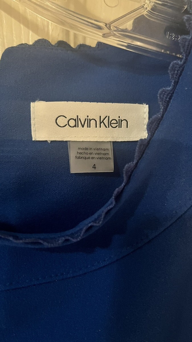 royal blue calvin klein blue dress Women Size 40 (4, US) Giorgio Armani Royal Blue Solid Silk Dress – VIDA  STYLE SHOP