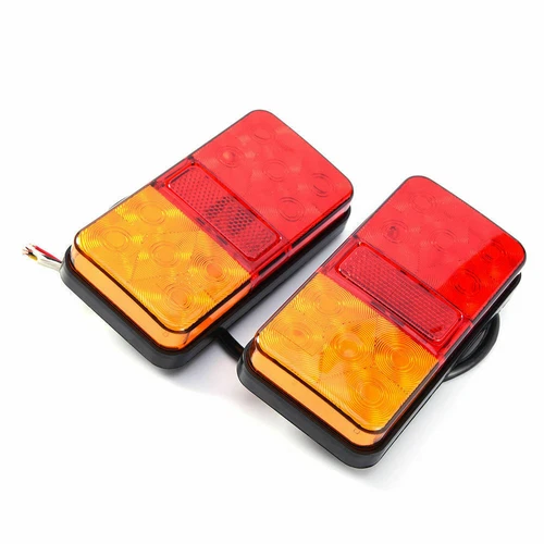 2x LED 12V Waterproof Tail Lights Kit RV Camper Trailer Truck Rear Turn Signal - Picture 8 of 13