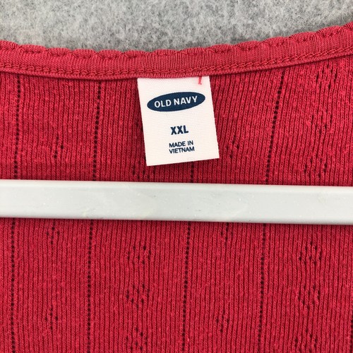 T-shirt donna Old Navy XXL 2XL rossa tutti i tempi collo rotondo manica lunga ** - Foto 6 di 16