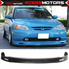 Fits 01-03 Honda Civic Sedan Coupe Mugen Style Front Bumper Lip Spoiler - PP