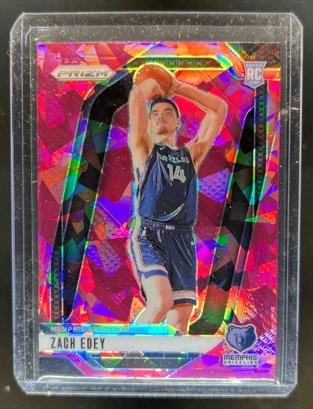 2024-25 Prizm Zach Edey RC Pink Ice Rookie #249 Grizzlies