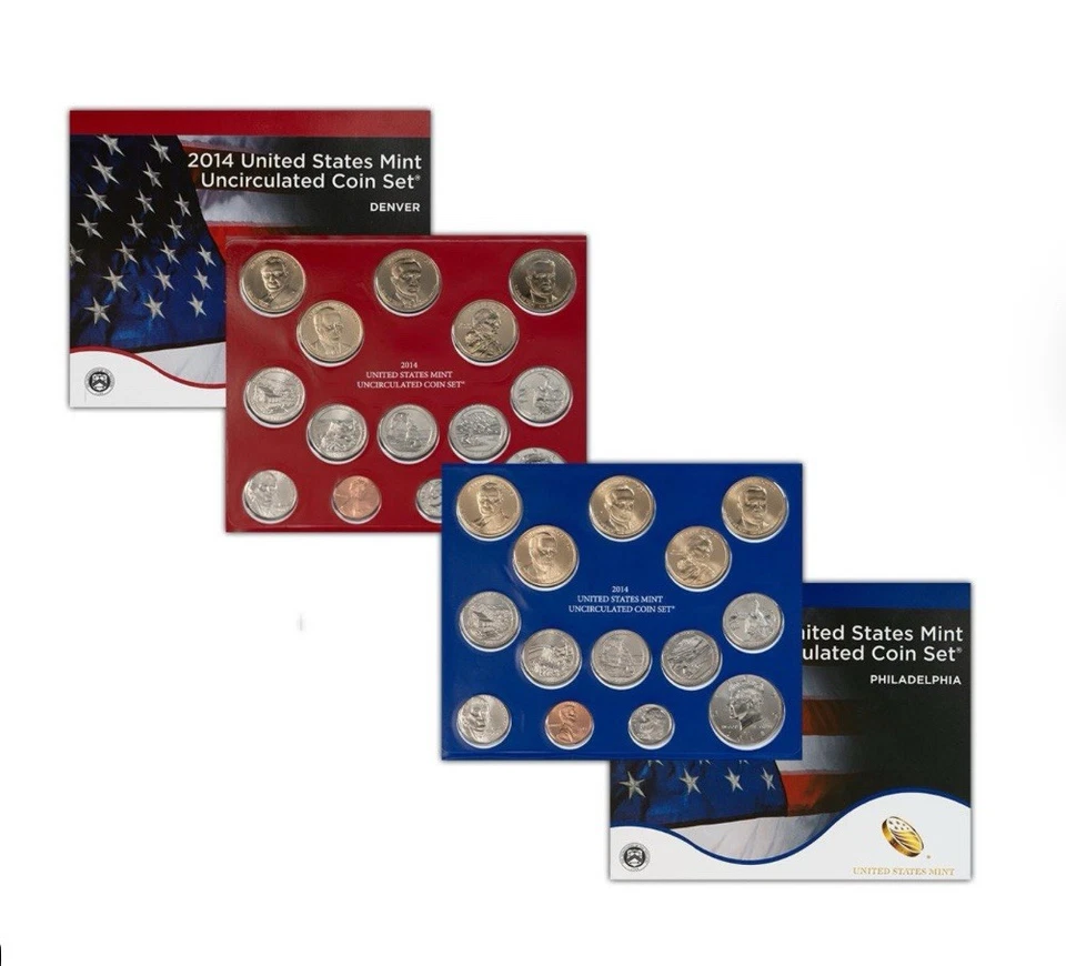 United States Mint Uncirculated Coin Set 2014 Complete 28 Coin Set BU OGP - Image 3 of 4