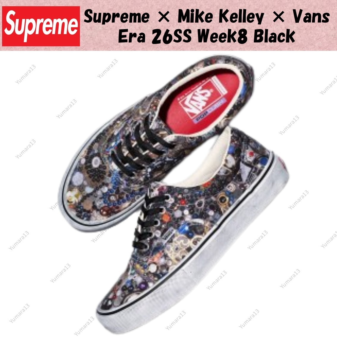 Supreme × Mike Kelley × Vans Era 26SS Week8 Black VN00110ABLU