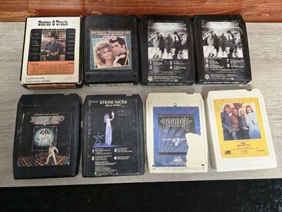 Lot of 8 Untested 8 Track Tapes Music Grease Urban Cowboy Xanadu Abba Fleetwood 