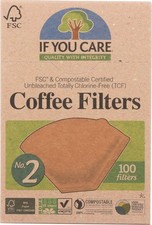 If You Care FSC Unbleached No 2 Coffee Filters, 100 Count Pack of 1 , Brown