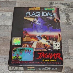 Flashback The Quest For Identity (Atari, Jaguar) Game, Manual, Box, & Tray