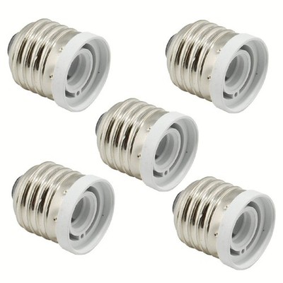 ABI (5-Pack) Light Bulb Socket Reducer Stadard US Medium Base E26 to White 
