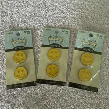 Sew-ology Yellow Smiley Face Buttons