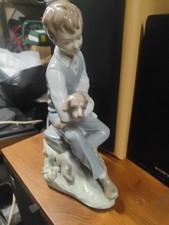 Zaphir by LLADR Porcelain Figurine Boy with Hunting Dog GlossyFinish 10.5