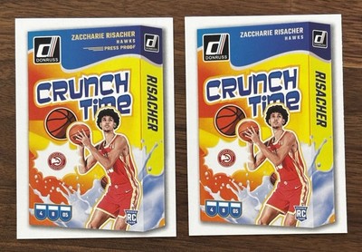 2024-25 Donruss Zaccharie Risacher Crunch Time Press Proof Gold & Purple #1