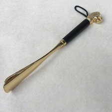 32cm Handhled Shoehorn Metal Lion Head Decor Shoe Lifter for Easy Shoe Wearing