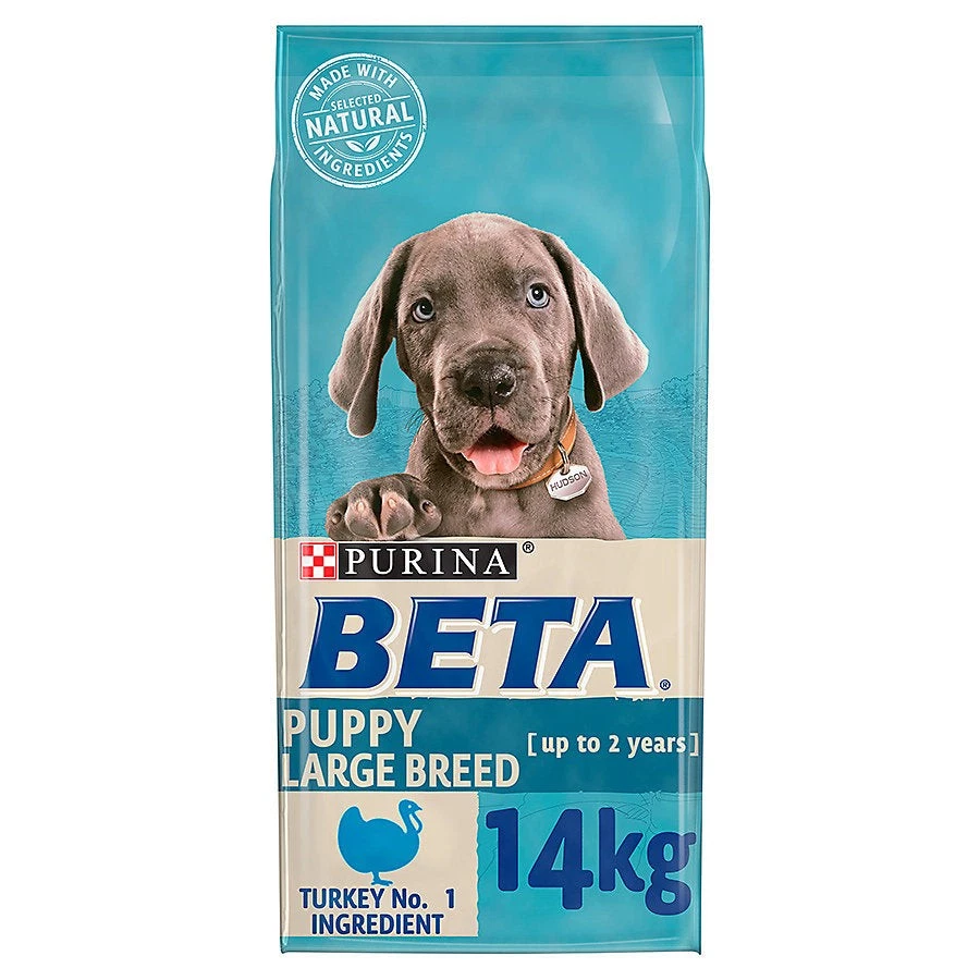 Purina BETA Puppy Large Breed Dry Dog Food Turkey 14kg Bag Healthy Growth