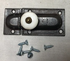 Antique Cabinet Latch Eastlake Cast Iron Porcelain Hardware Cupboard Lock #J16